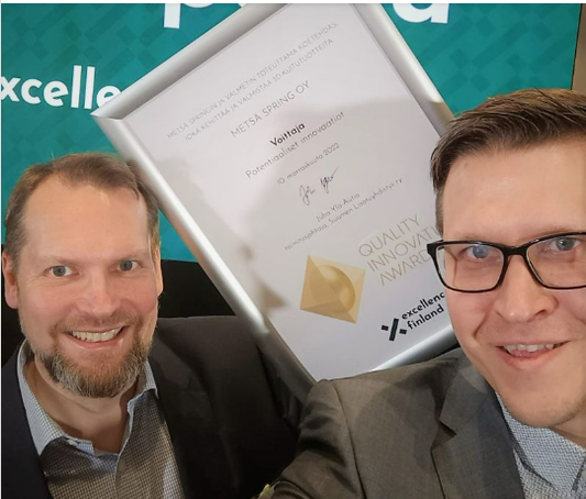 Metsä Group and Valmet’s 3D fibre product demo plant receives the Quality Innovation Award
