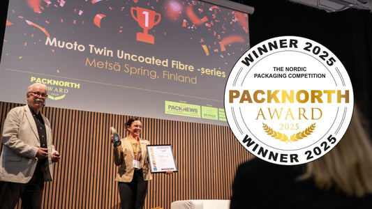 Muoto Twin Uncoated Fibre Wins Packnorth Award 2025 for Circular & Sustainable Packaging
